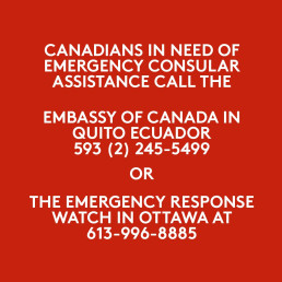 CANADIANS IN ECUADOR (COVID-19)